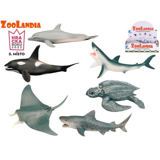 Zoolandia mořská zvířátka 8-15cm 6druhů v sáčku 24ks v DBX