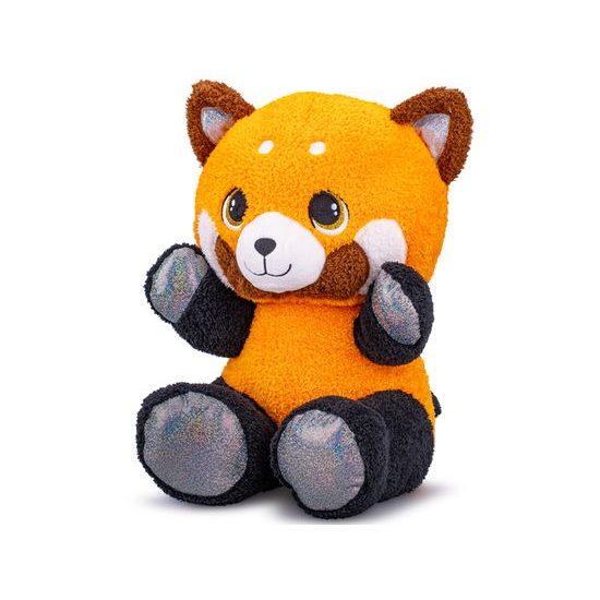 Panda červená plyšová 37cm sedící 0m+ v sáčku