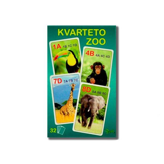 Kvarteto ZOO 7x10,5x1,5cm 32ks v krabičce