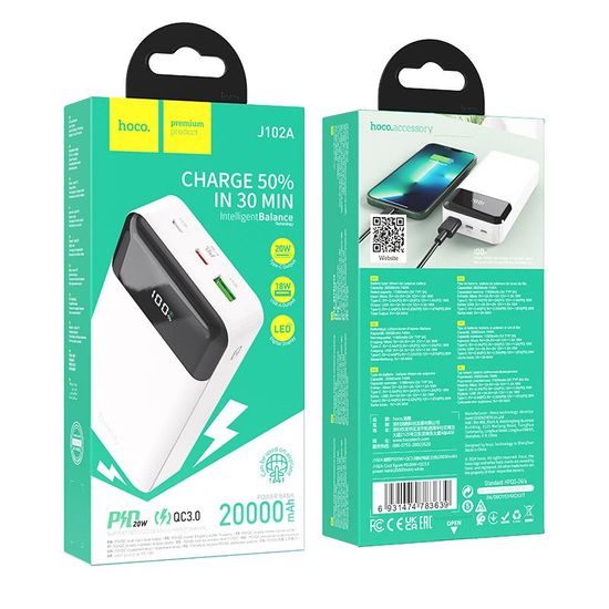 Cool Figure PD20W powerbanka QC3.0 20000mAh BÍLÁ