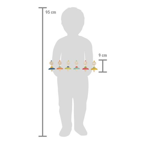 small foot Dřevěná káča s provázkem 1 ks