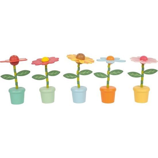 small foot Dřevěná mačkací figurka Tančící květiny 1 ks