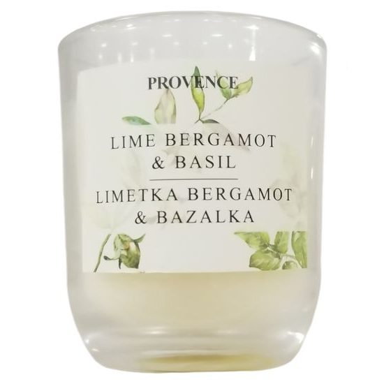SVÍČKA VE SKLE LIMETKA A BERGAMON 7.5x8.5cm 158g
