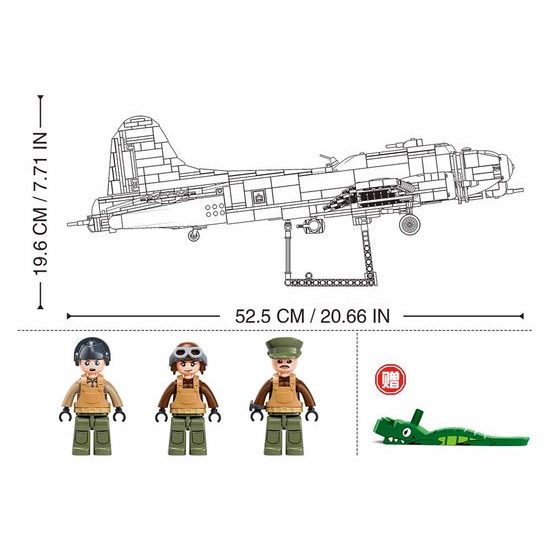 Sluban Model Bricks M38-B1367 Americký bombardér B-17G v měřítku 1:44