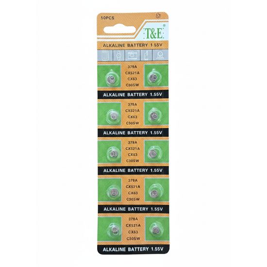 Alkalické knoflíkové baterie 379A 1.55V – sada 10 ks