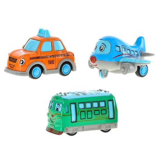 Mini Club vozidlo veselé 7cm kov na zpětný chod 3ks 2druhy 18m+ v krabičce