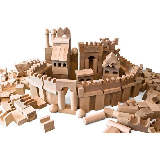 2Kids Toys Kostky přírodní XL 220 ks