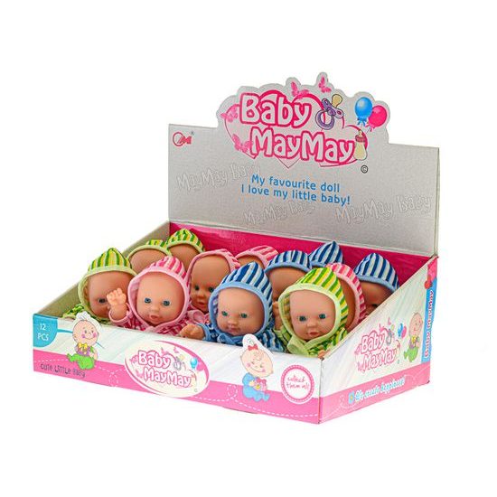Miminko tvrdé tělo 20cm v županu 3barvy 18m+ 12ks v DBX