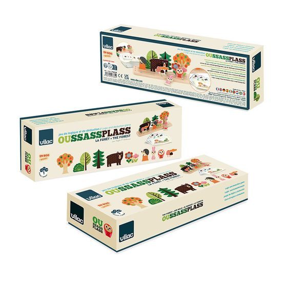 Vilac Dřevěná logická hra Postav to správně! Les