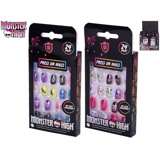 Monster High sada nalepovacích nehtů 2druhy v krabičce 24ks v DBX