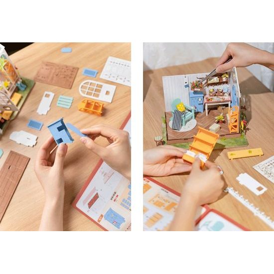 RoboTime 3D dřevěná skládačka Miniatura domečku Vysněný zahradní dům