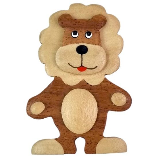 2Kids Toys Dřevěná magnetka velká Lev stojící