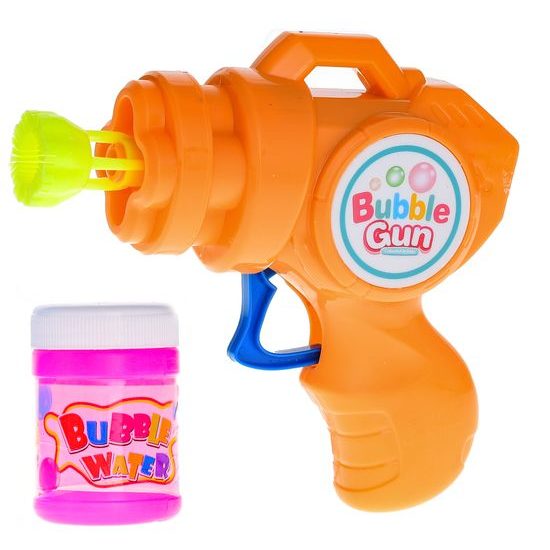 Bublifukovač pistole 13cm na setrvačník s náplní 50ml 3barvy na kartě