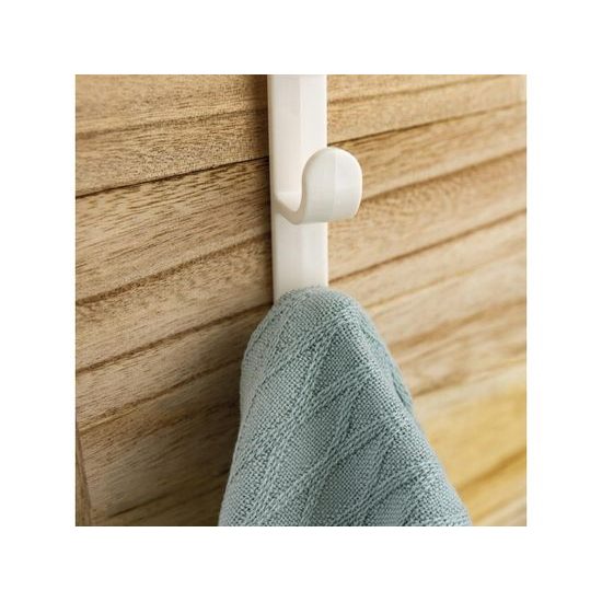 Věšák na dveře s háčky 28 cm - černá