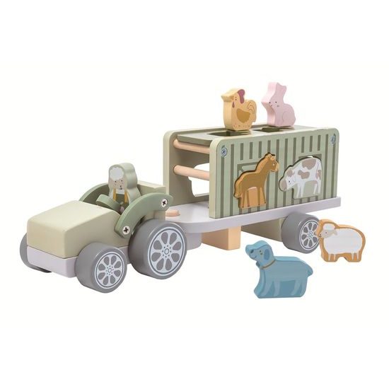 2Kids Toys Dřevěné auto se zvířátky