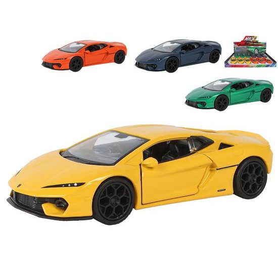 Welly Lamborghini Temerario 12cm kov zpětný chod 4barvy 12ks v DBX