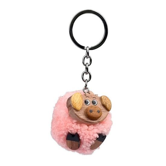 2Kids Toys Dřevěná klíčenka pompon Prase