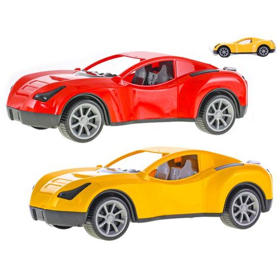 Auto sportovní 38cm na volný chod 2barvy 24m+ v síťce