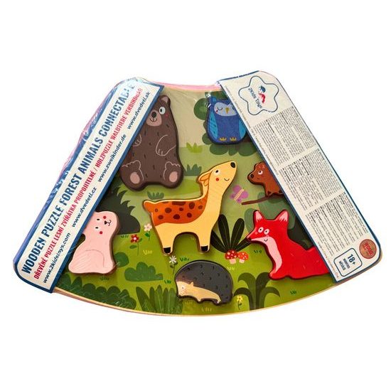 2Kids Toys Dřevěné puzzle Lesní zvířátka propojitelné