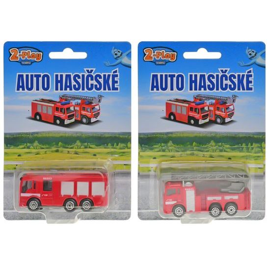 2-Play Traffic Auto hasiči CZ 8cm kov volný chod 2druhy na kartě
