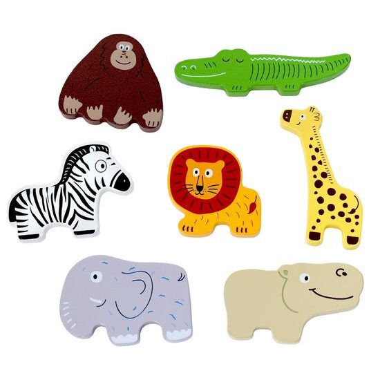 2Kids Toys Dřevěné puzzle Safari propojitelné