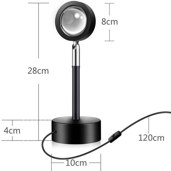Projekční lampa pro fotografování s efektem západu slunce Sunset