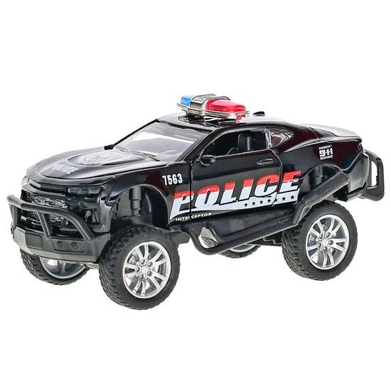 Auto policie 13cm kov zpětný chod 2barvy v krabičce