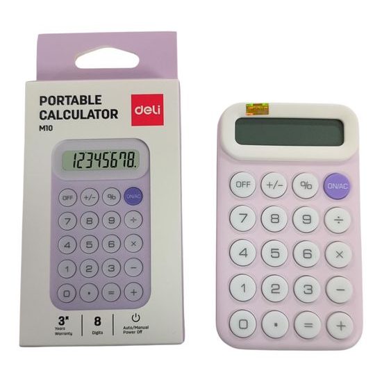 DELI Kapesní kalkulačka PINK - 8 digits