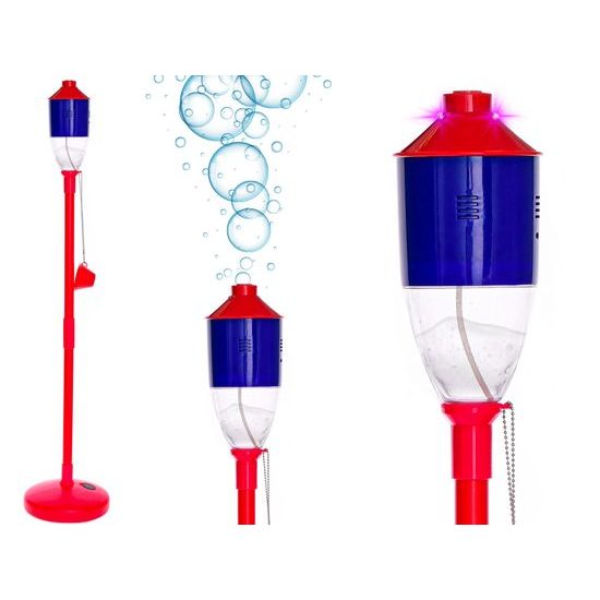 Bublifukovač louč 132cm na baterie se světlem a náplní 350ml 2barvy v krabičce