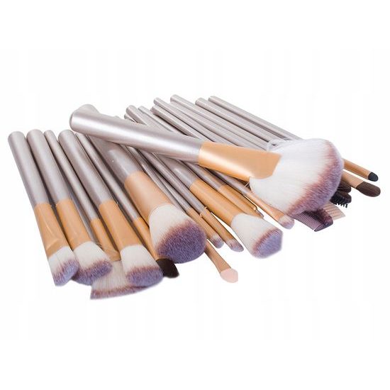 Sada štětců na make-up – 24 ks s elegantním pouzdrem