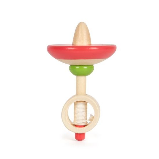 small foot Dřevěná káča s provázkem 1 ks