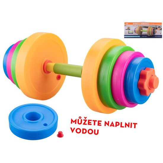 Činka pro děti 46cm + závaží plnitelné vodou 8ks v krabičce