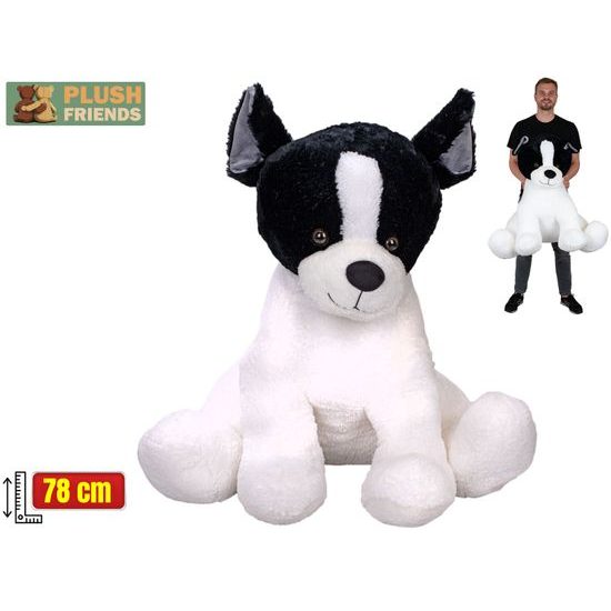 Plush Friends francouzský buldoček plyšový 78cm sedící 0m+