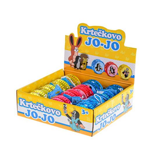 Krtečkovo jojo na baterie svítící 5,5cm 3barvy 12ks v DBX