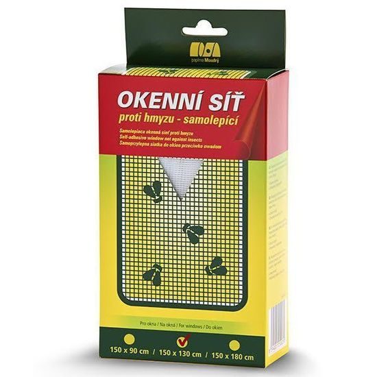 Okenní síť proti hmyzu 150x130cm bílá