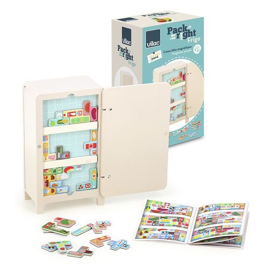 Vilac Dřevěná magnetická hra Ulož to správně! Lednička