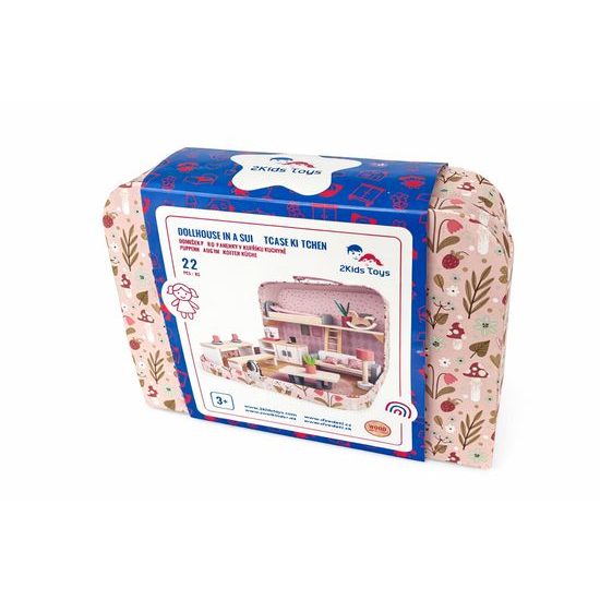 2Kids Toys Domeček pro panenky v kufříku Kuchyně