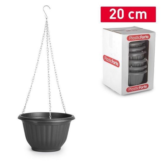 PF Závěsný květináč 20cm antracit