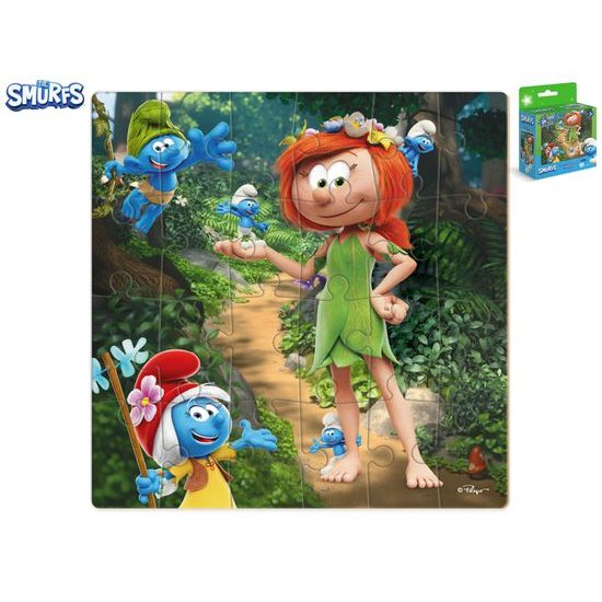 Šmoulové puzzle 22x22cm Princezna v lese 24dílků v krabičce