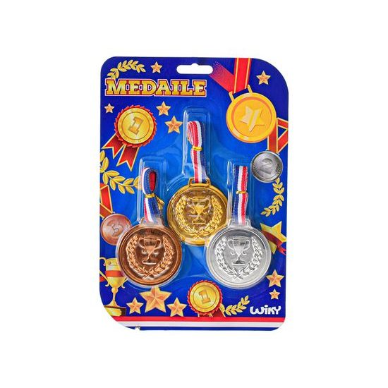 Medaile 6cm set 3ks na kartě