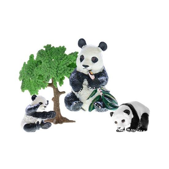 Zoolandia panda s mláďaty a doplňky v krabičce
