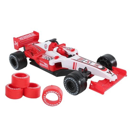 2-Play Traffic formule 17cm kov zpětný chod s náhradními pneumatikami 2barvy na kartě
