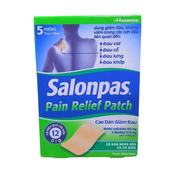 Náplasti proti bolesti Salonpas Pain Relief Patch, balení 5 kusů
