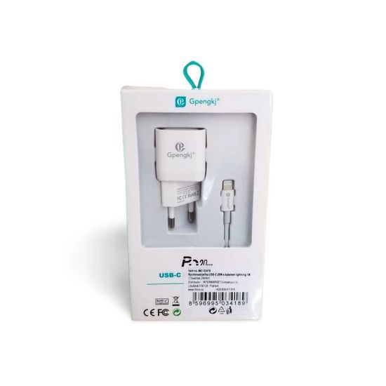 Rychlonabíječka USB-C 20W s kabelem lightning 1M