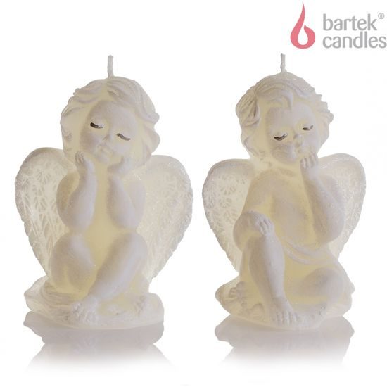 Bartek Svíčka figurka 90 Christmas Angel Ecru
