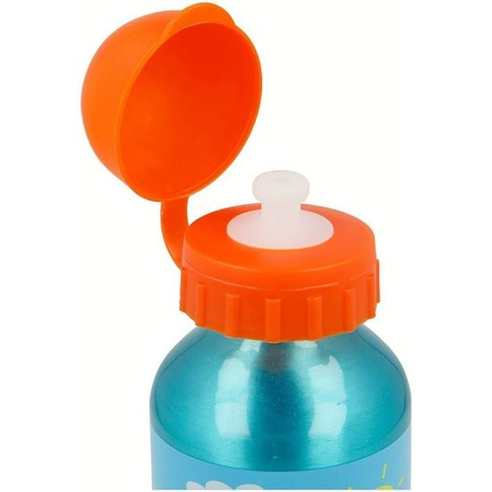 Hliníková láhev na pití Prasátko Pepa 400 ml - oranžová/modrá