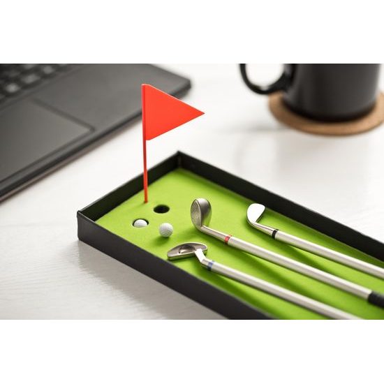Sada propisek golf deluxe se zeleným hřištěm