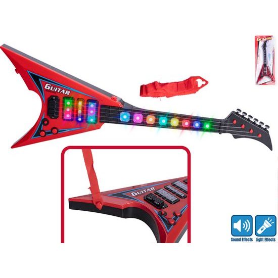 Kytara 58cm na baterie se světlem a zvukem na kartě