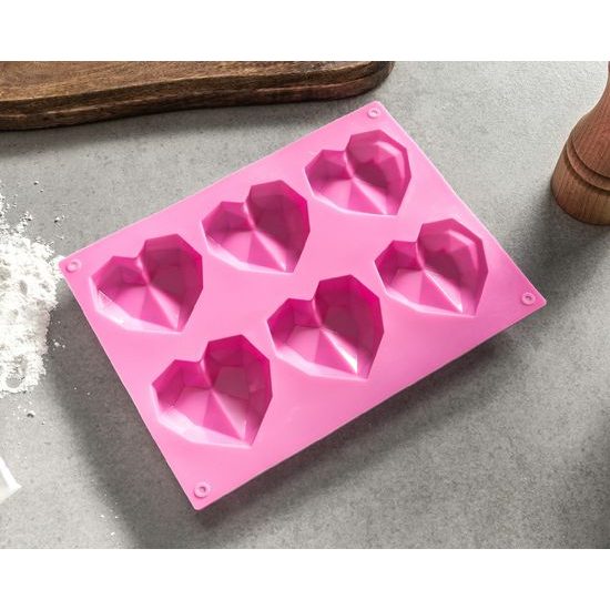 Forma na muffiny ve tvaru srdíček - 3D HEARTS