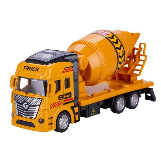 Kovové stavební auto na zpětný chod 19 cm